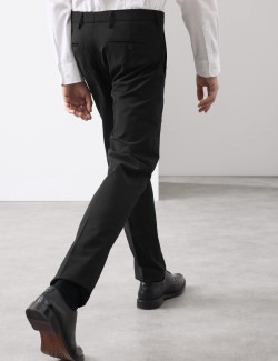 Oblekové kalhoty mírně zúženého střihu, ze směsi vlny