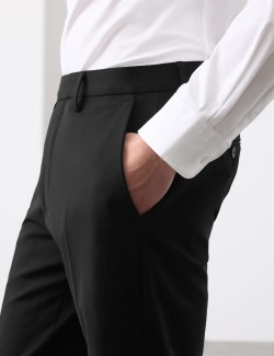 Oblekové kalhoty mírně zúženého střihu, ze směsi vlny