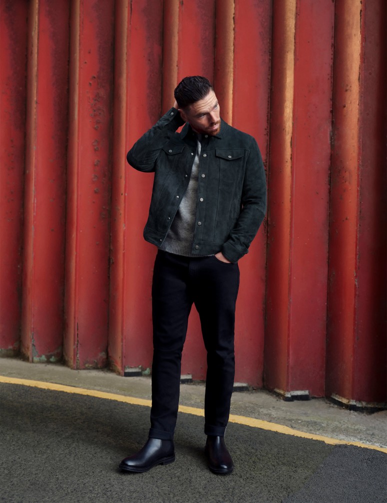 Strečové džíny v japonském stylu, úzký střih