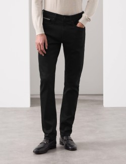 Strečové džíny v japonském stylu, úzký střih