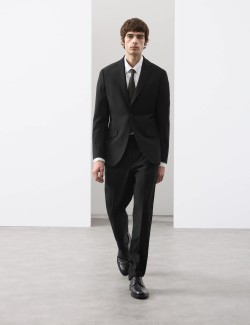 Tailored Fit Wool Blend Suit Jacket