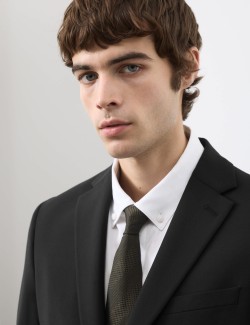 Tailored Fit Wool Blend Suit Jacket