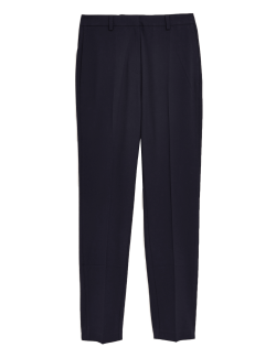 Slim Fit Ankle Grazer Trousers with Stretch