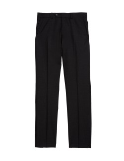 Tailored Fit Pure Wool Check Trousers