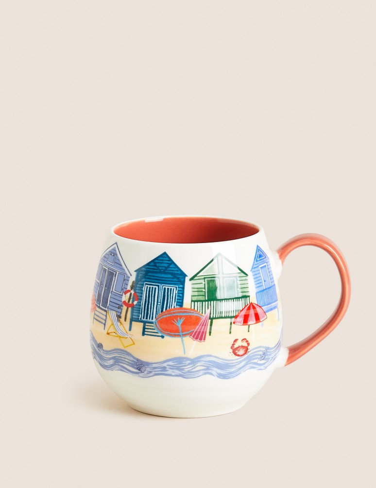 Nautical Beach Huts Mug