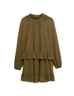 Volné nabírané minišaty Georgette s volánky