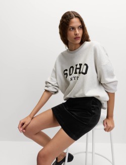 Mini sukně áčkového střihu s vysokým podílem bavlny