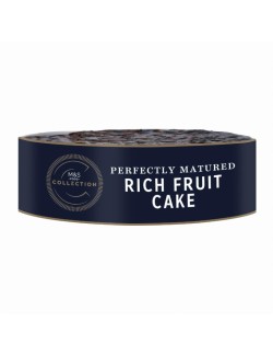 Ovocný máslový dort se sušenými plody vinné révy, glazovanými třešněmi, brandy a mandlemi