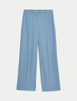 Krepové kalhoty s rovnými nohavicemi