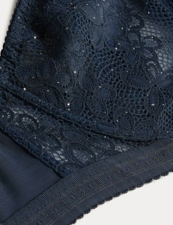 Cleo Sequin Lace Wired Balcony Bra (F-H)