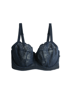 Cleo Sequin Lace Wired Balcony Bra (F-H)