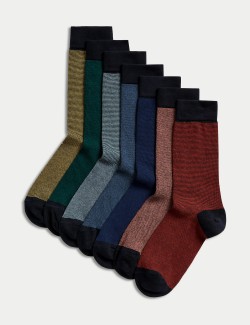 7 párů proužkovaných ponožek Cool & Fresh™ s vysokým podílem bavlny