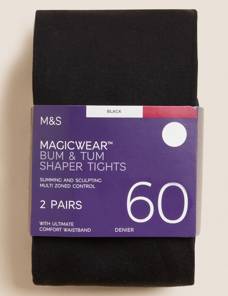 Neprůhledné punčochové kalhoty Magicwear™, 60 DEN, sada 2 ks