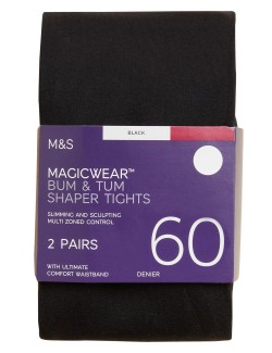 Neprůhledné punčochové kalhoty Magicwear™, 60 DEN, sada 2 ks