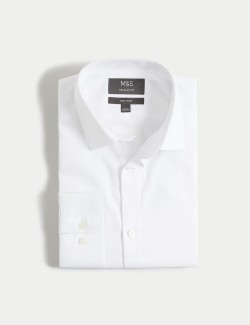 Texturovaná košile normálního střihu z čisté bavlny s nežehlivou úpravou