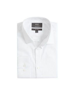 Texturovaná košile normálního střihu z čisté bavlny s nežehlivou úpravou