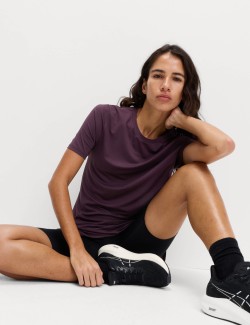 Scoop Neck Mesh Back T-Shirt