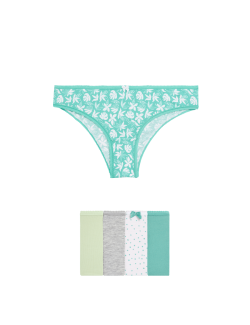 5pk Cotton Lycra™ Brazilian Knickers