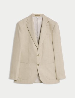 Tailored Fit Herringbone Stretch Blazer