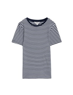 Pure Cotton Striped Slim Fit T-Shirt