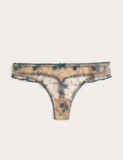 Helena Embroidery Thong