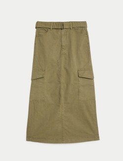 Cotton Rich Midaxi Cargo Skirt