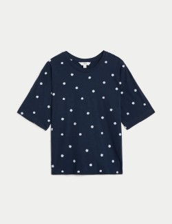 Pure Cotton Embroidered T-Shirt