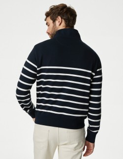 Pure Cotton Striped Sweatshirt