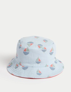 Kids' Pure Cotton Reversible Sun Hat (1 - 6 Yrs)