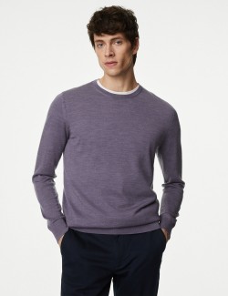 Pure Extra Fine Merino Wool Crew Neck Jumper