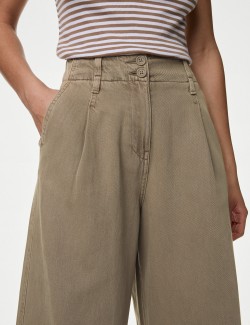 Plisované kalhoty se širokými nohavicemi, ze směsi materiálu lyocell™
