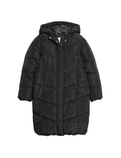 Dlouhý zateplený kabát s kapucí a technologií Stormwear™ (6–16 let)
