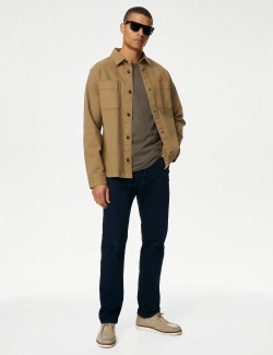 Tričko ke krku z čisté bavlny