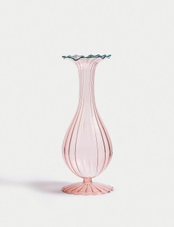 Střední žebrovaná úzká váza