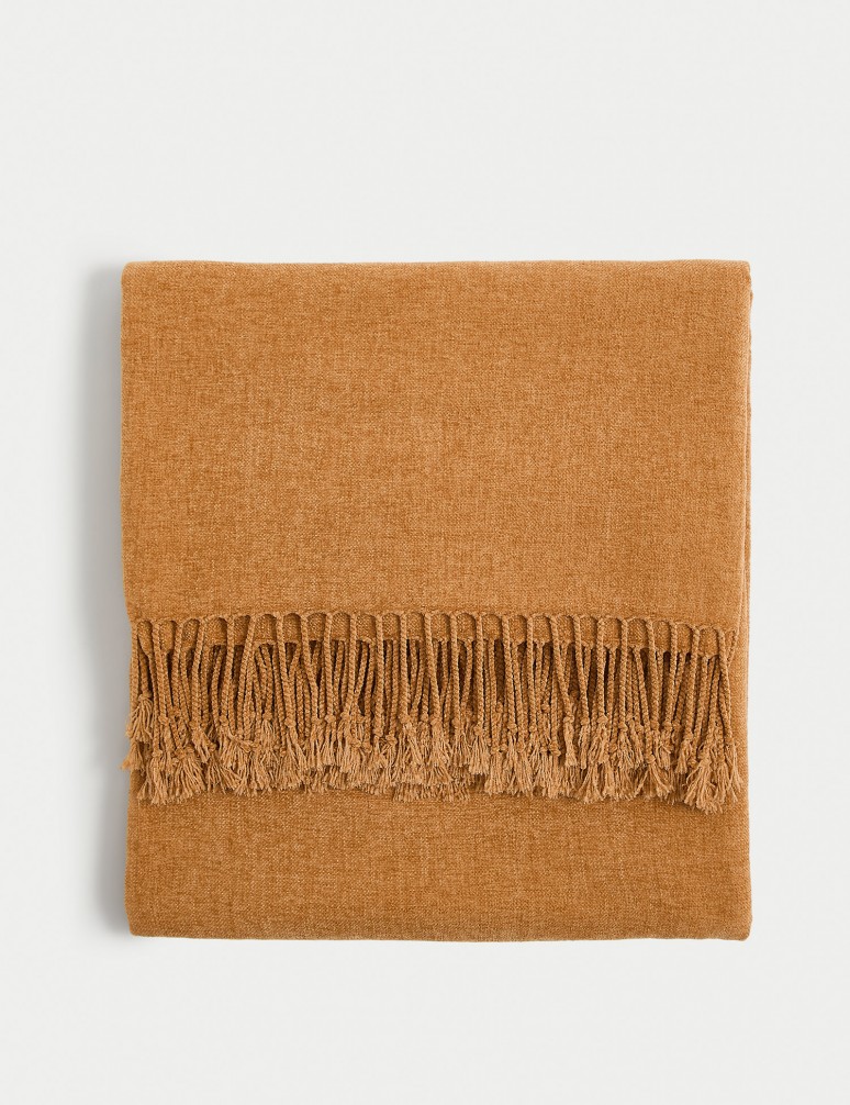 Chenille Plain Throw