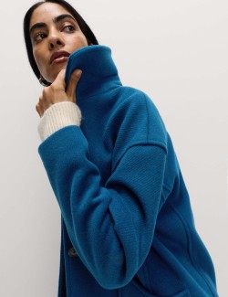 Twill Single Breasted Collared Coat