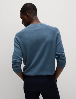 Svetr z čisté bavlny, s výstřihem ke krku