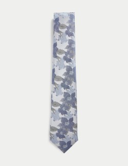 Printed Floral Pure Silk Tie