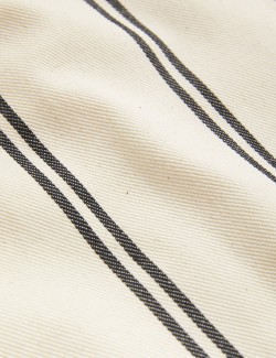 Dvouřadé pruhované sako s vysokým podílem bavlny