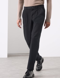 Texturované Chino kalhoty klasického střihu se sklady