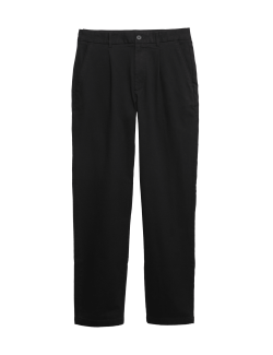 Texturované Chino kalhoty klasického střihu se sklady