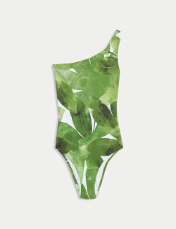 Potištěné vyztužené plavky na jedno rameno