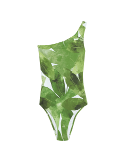 Potištěné vyztužené plavky na jedno rameno