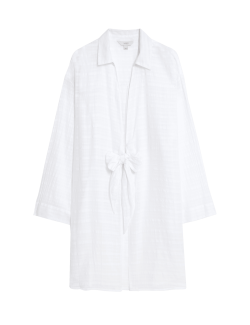 Volná plážová košile z čisté bavlny