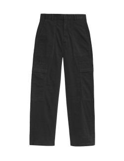 Kapsáčové kalhoty se širokými nohavicemi, s vysokým podílem bavlny