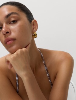 Kostkovaný bikinový top s texturou