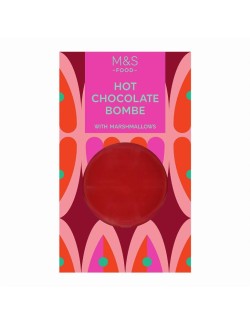 Dutá figurka z mléčné čokolády plněná pěnovými bonbóny marshmallow, určená na přípravu horkého nápoje