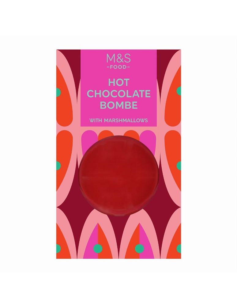 Dutá figurka z mléčné čokolády plněná pěnovými bonbóny marshmallow, určená na přípravu horkého nápoje