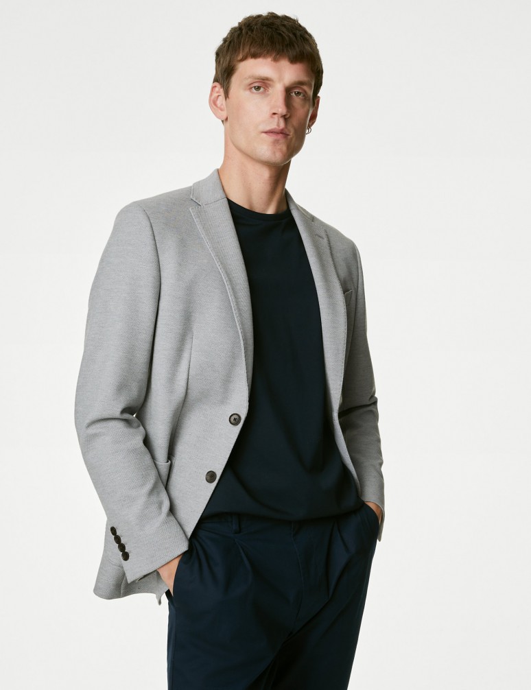 Textured Jersey Jacket