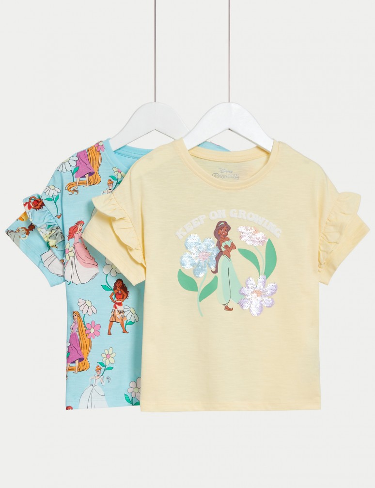 Tričko Disney Princess™ z čisté bavlny, 2 ks (2–8 let)